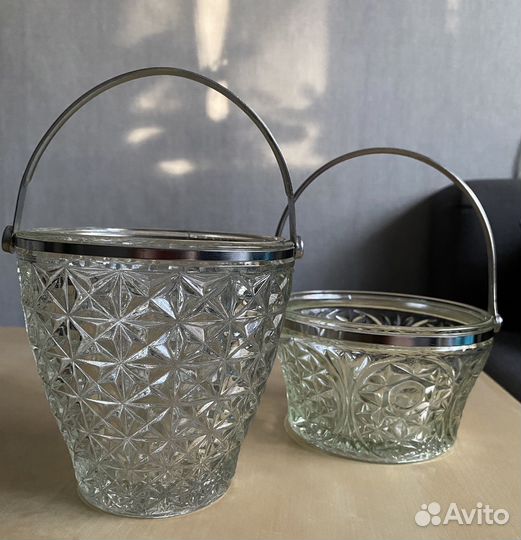 Стеклянные сахарницы. СССР