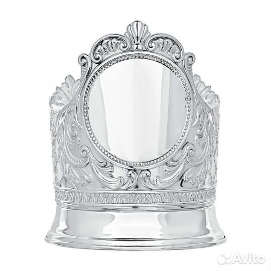 Серебряный подстаканник «Барокко» с ложкой