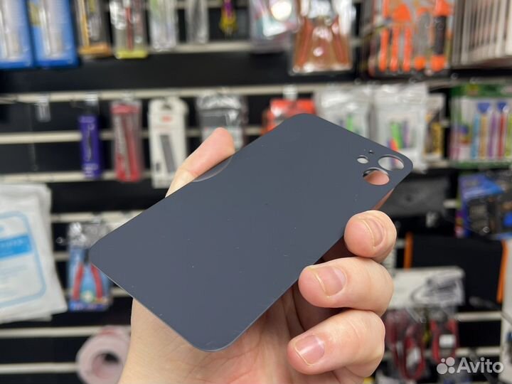 Заднее стекло корпуса iPhone 11 черное