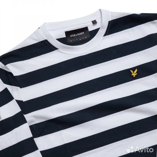 Полосатый джемпер с круглым вырезом lyle& scott