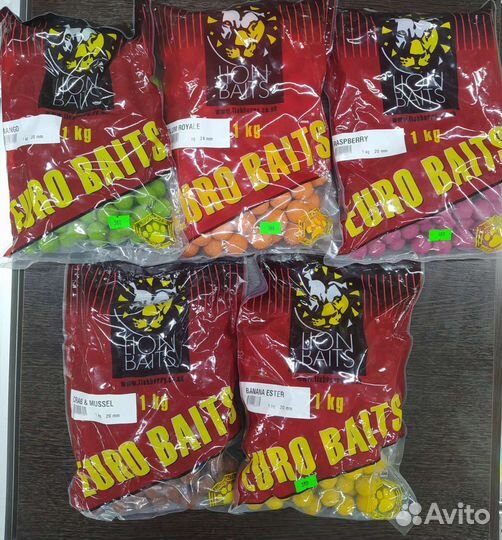 Бойлы тонущие lion baits серии euro baits 1 кг