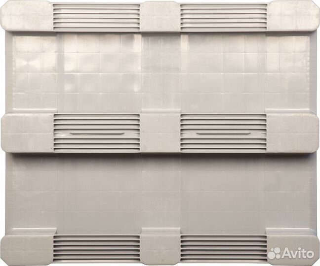 Паллет 1200х1000х160 мм (усиленный cплошной на3-х полозьях) гигиенический, арт. IR 1210-3R-G-H серый