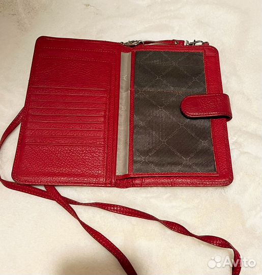 Кошелёк, сумка красная Б/у