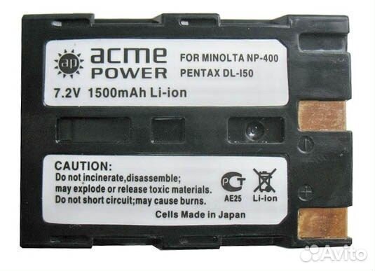 Аккумулятор AcmePower DLi-50/ NP-400 для Pentax K1