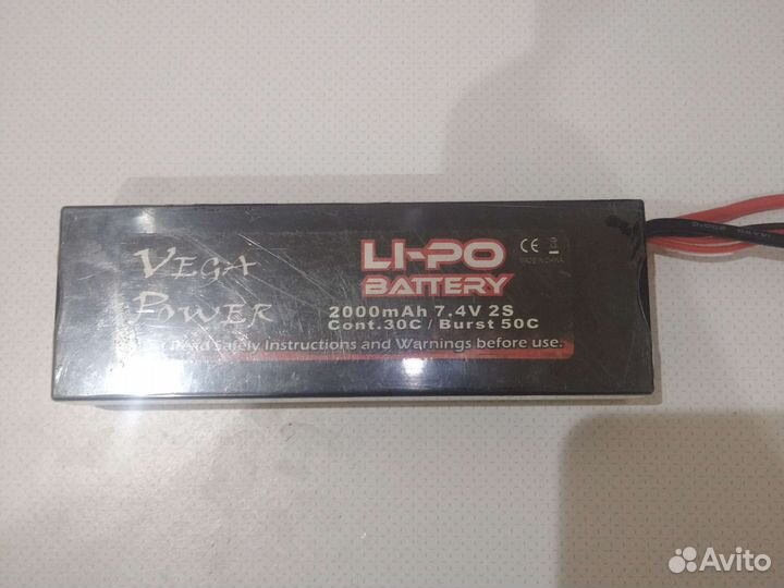 Аккумулятор lipo 2s 2000mah 7.4v