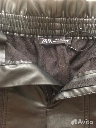 Шорты Zara кожаные