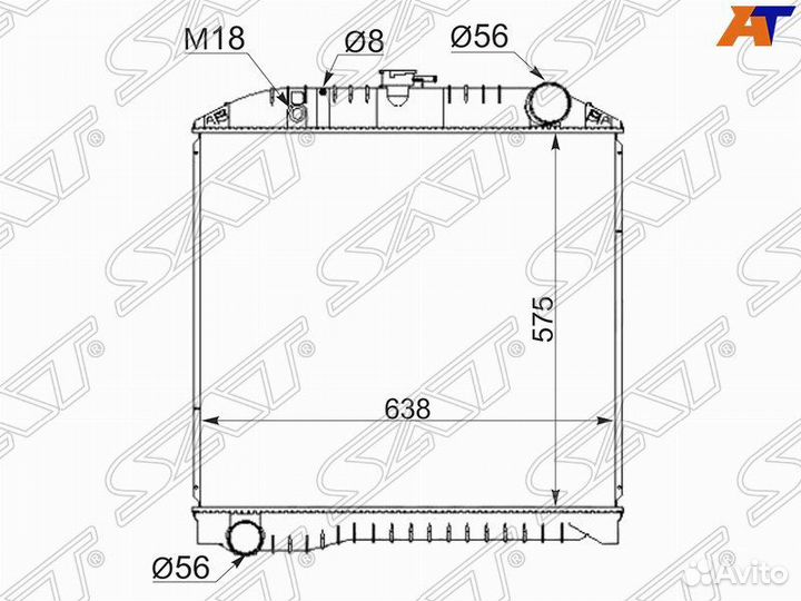 Радиатор hino ranger 10