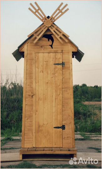 Дачный туалет с декором и установкой шйщ 924