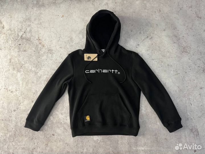 Толстовка Carhartt плюшевая черная