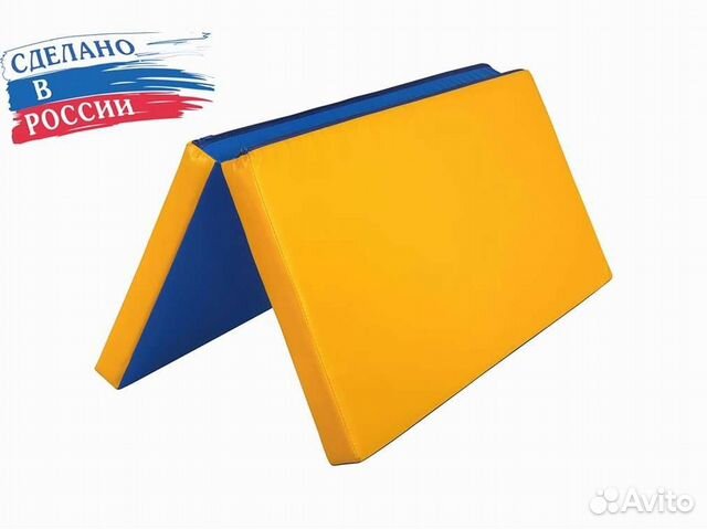 Мат складной 2 секции Sportova 100х100х6см