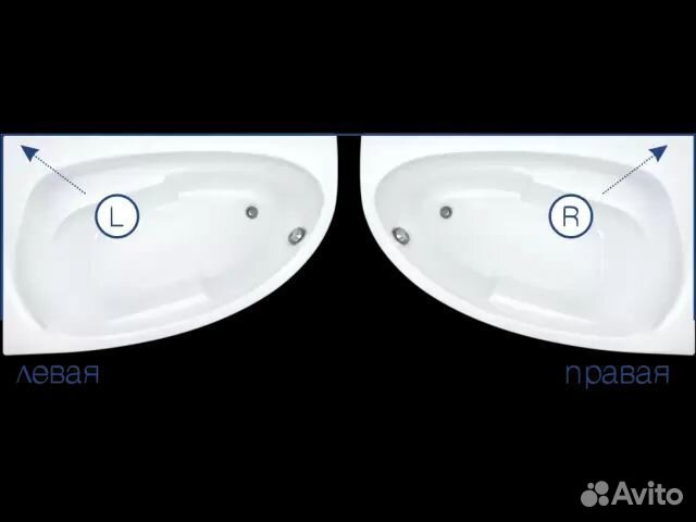 Ванна асимметричная joanna 160x95 правая cersanit