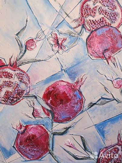 Картина маслом на холсте большая абстракция