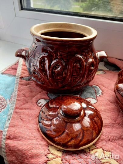 Горшок для запекания керамический 2 шт