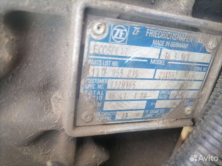 Кпп зф 16S181 на даф хф95