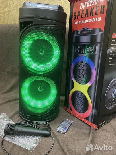 Блютуз колонка новая с караоке микрофоном 55 см