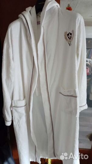Белый махровый халат женский и мужской