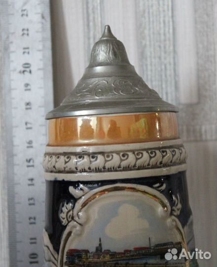 Пивная кружка Музыкальная с крышкой Германия