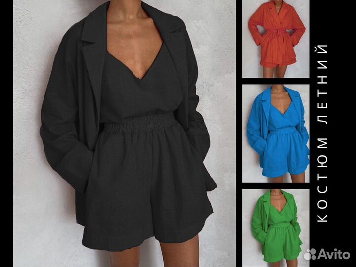 Летний женский комбинезон с шортами