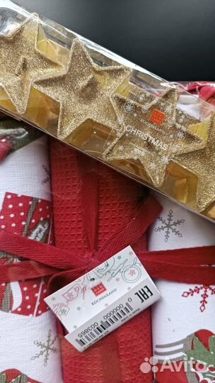 Новогодний набор Kuchenland - полотенца, свечи