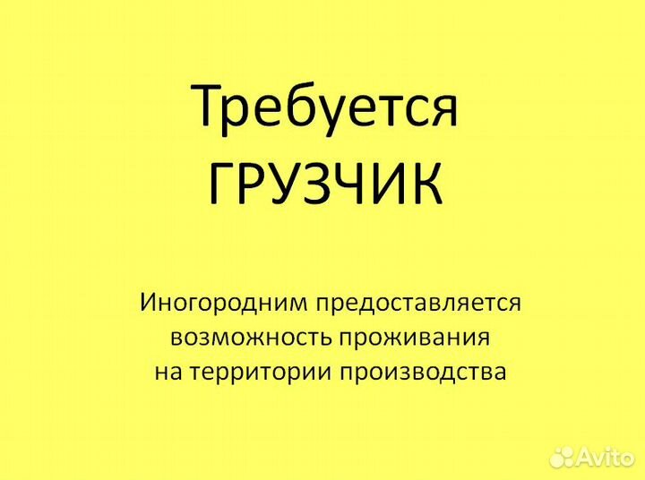 Грузчик - разнорабочий (график: 2/2)