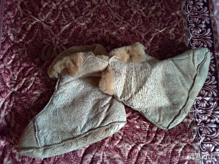 Пинетки дет. кожаные и вяз., чуни натур. мех, новы