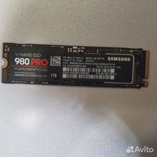 Накопитель SSD M.2 Samsung 980 Pro 1Тб