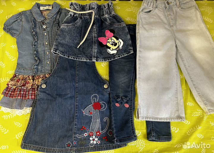 Джинсы, джинсовая юбка, джинсовый сарафан