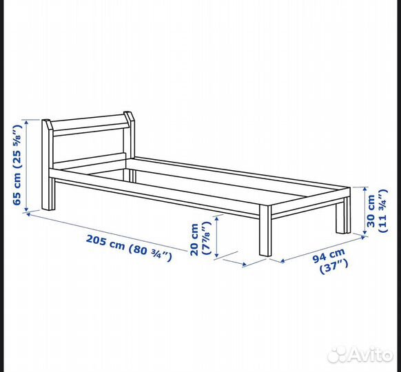 Каркас кровати - IKEA neiden, 200х90 см