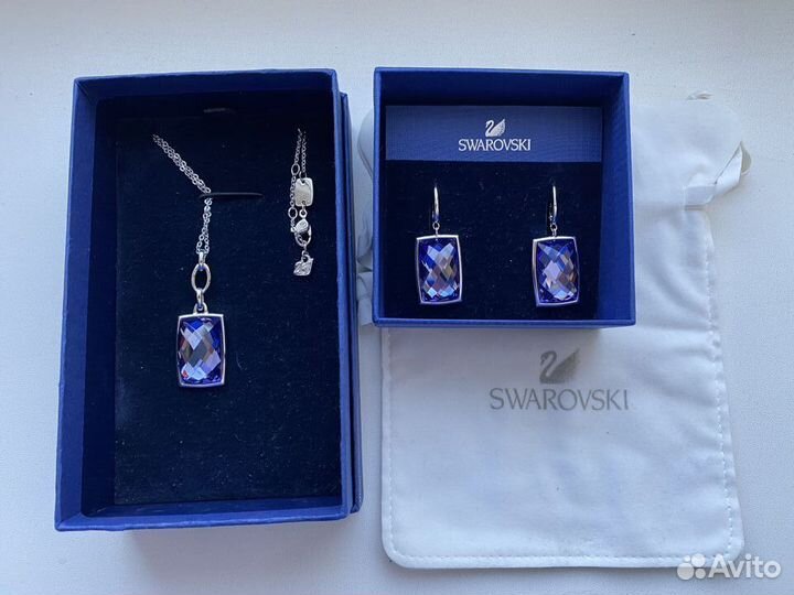 Украшения swarovski колье+ серьги, оригинал