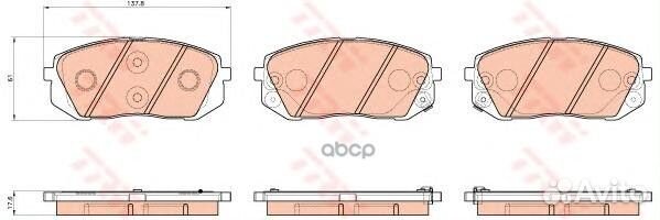 Колодки тормозные дисковые перед GDB3530ZFR ZF
