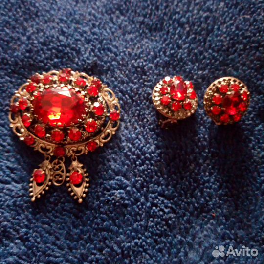 Серьги и брошка