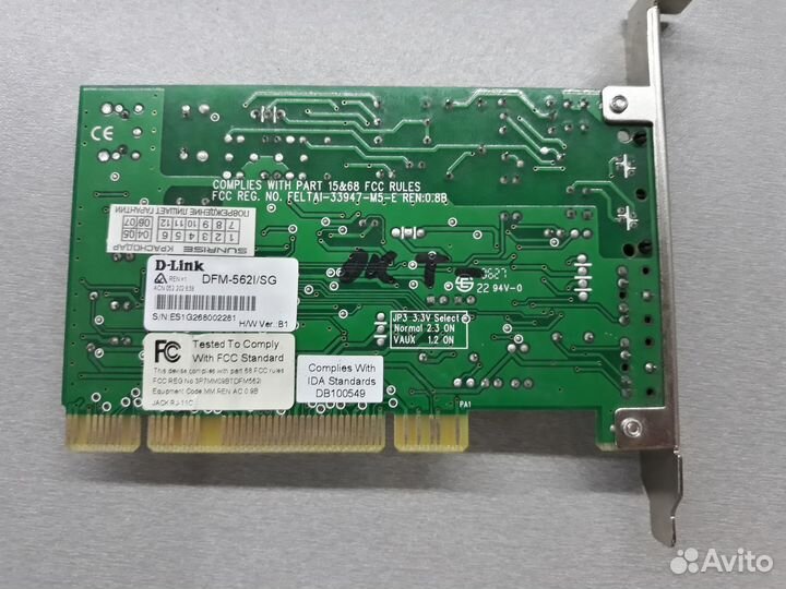 DSL Модем PCI D-Link DFM-562I SG на чипе Conexant