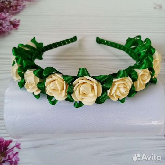 Ободок с цветами для девочек
