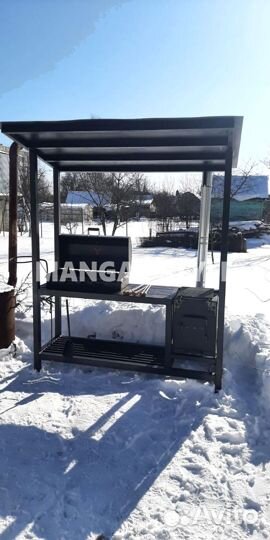 Мангал с крышей