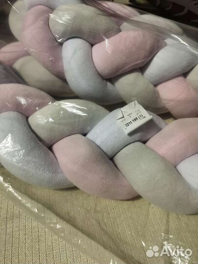 Бортик-косичка в кроватку, 2.4 м