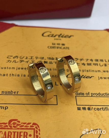 Серьги Cartier Love