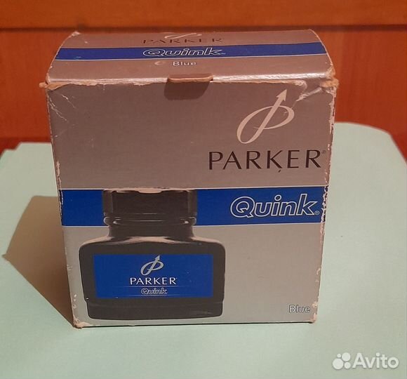 Чернила синие parker quink для перьевой ручки