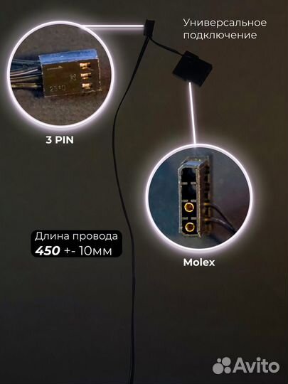 Кулер вентилятор для пк 120 с подсветкой белый