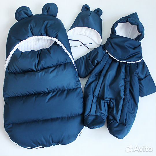 Конверт комбинезон на выписку для новорожденных