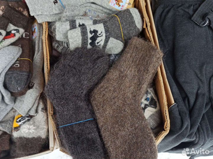 Носки варежки мужские женские шерстяные пуховые