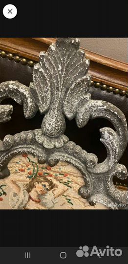 Вышивка старинная в раме