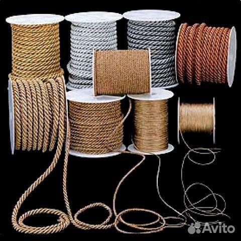 Шнур декоративный 7мм, 5мм, 4мм и 2мм