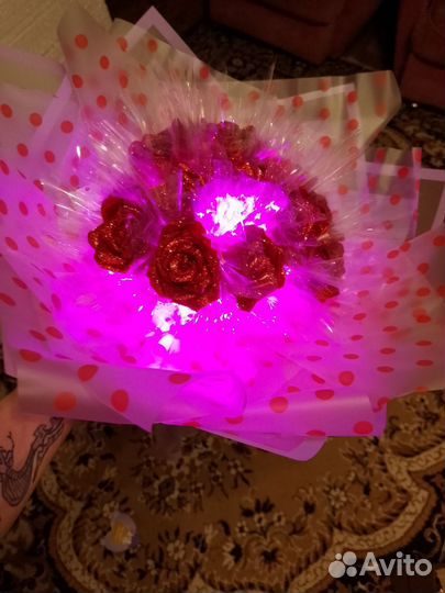 Букеты из отластных лент