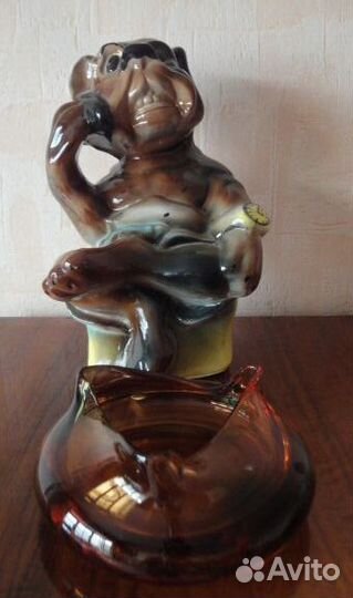 Статуэтка собака-копилка с пепельницей