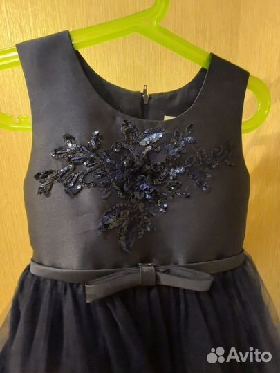 Платье нарядное темно синее рост 116-128