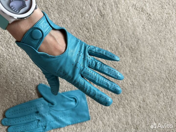 Перчатки женские кожаные