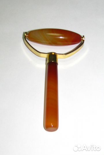 Массажер для лица и тела из сердолика, новый