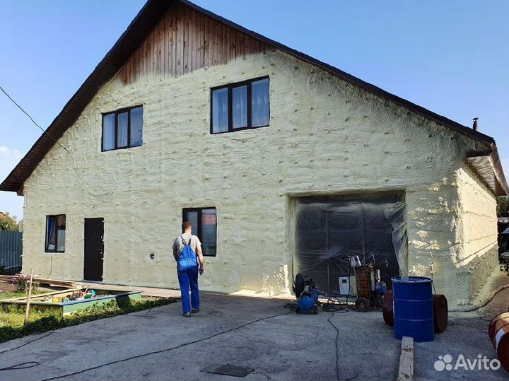 Утепление дома пенополиуретаном