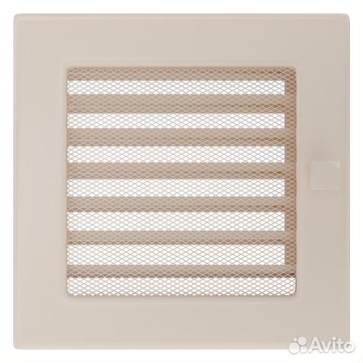 Вент решетка Kratki кремовая с жалюзи 22 см 45 см