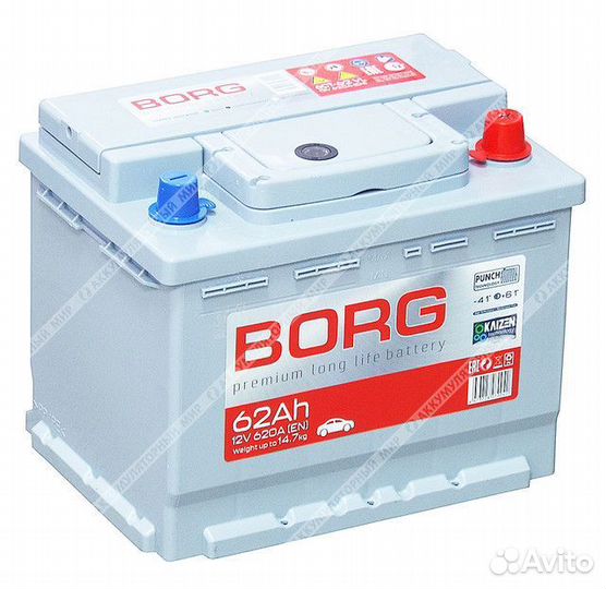 Аккумулятор borg Premium 62 оп
